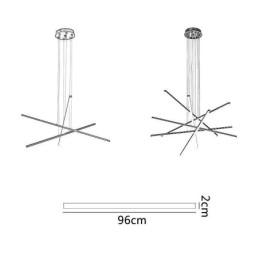 גוף תאורה דקורטיבי תליון תליון ליניארי