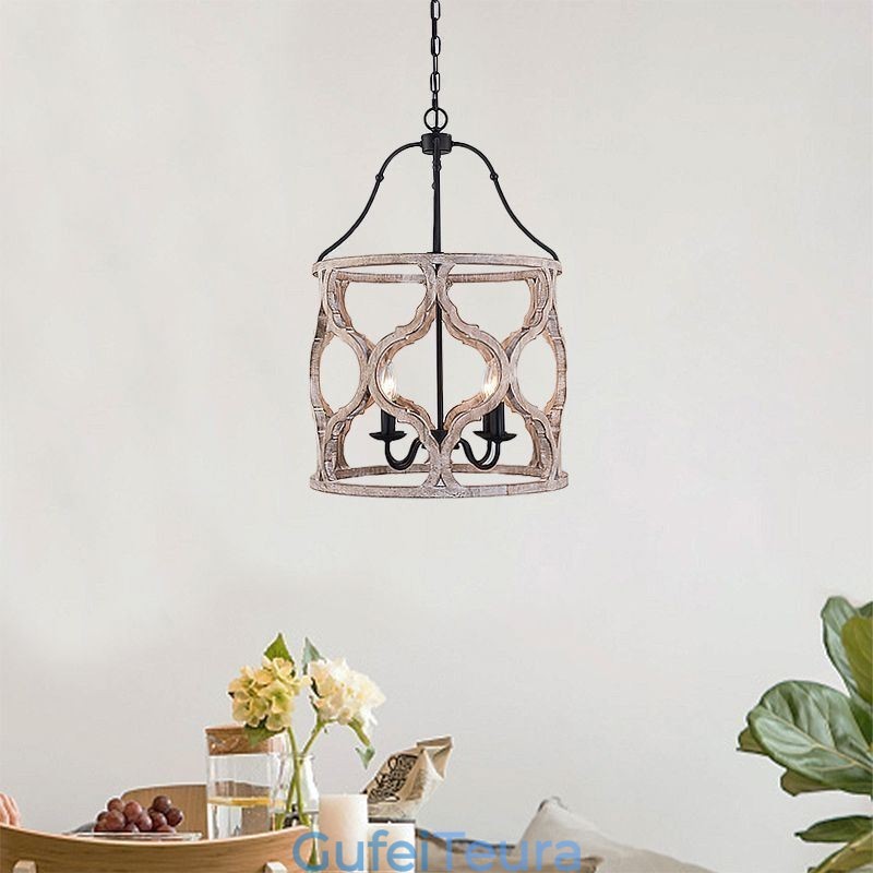 פנס תליון אור בסגנון וינטג' 4 אור