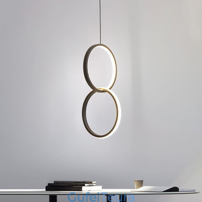 מימימליסט תליון טבעת כפולה