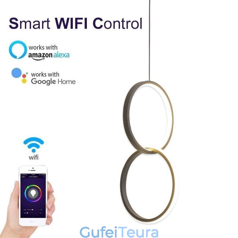 מימימליסט תליון טבעת כפולה