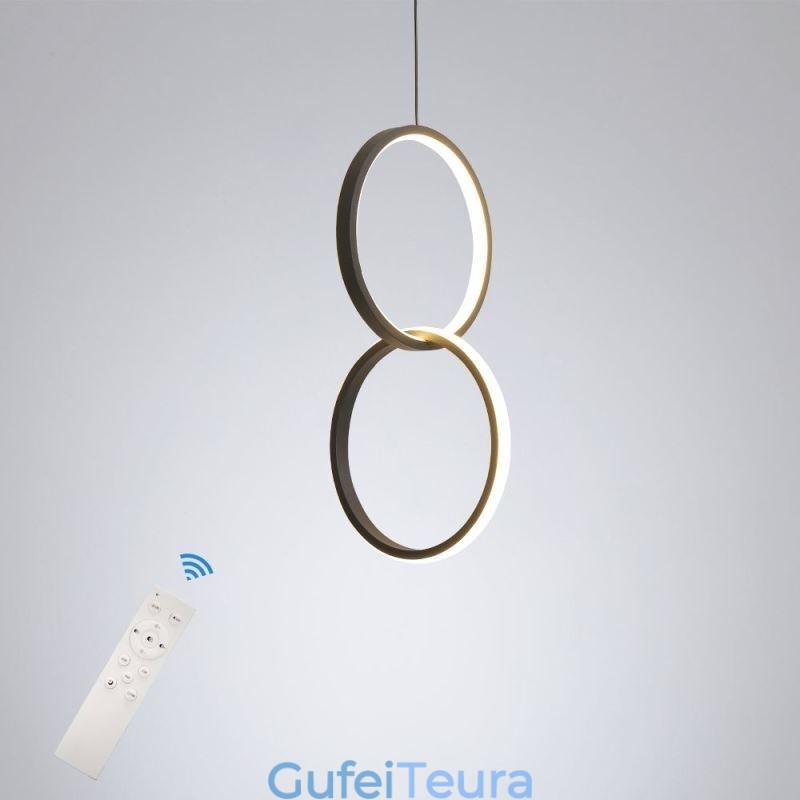 מימימליסט תליון טבעת כפולה