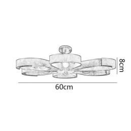 אור תקרה מודרני וינטג' ברזל בצורת פרח אור תליון