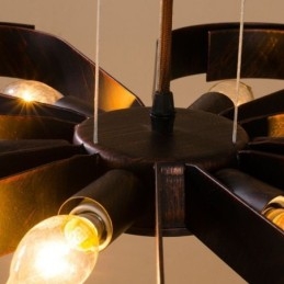 אור תקרה מודרני וינטג' ברזל בצורת פרח אור תליון