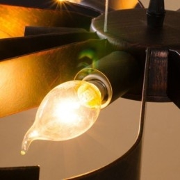 אור תקרה מודרני וינטג' ברזל בצורת פרח אור תליון