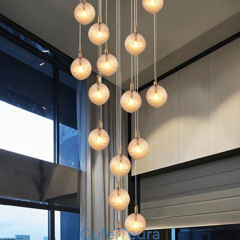 זכוכית תליון אור Creative דקורטיבי גלובוס זכוכית לופט