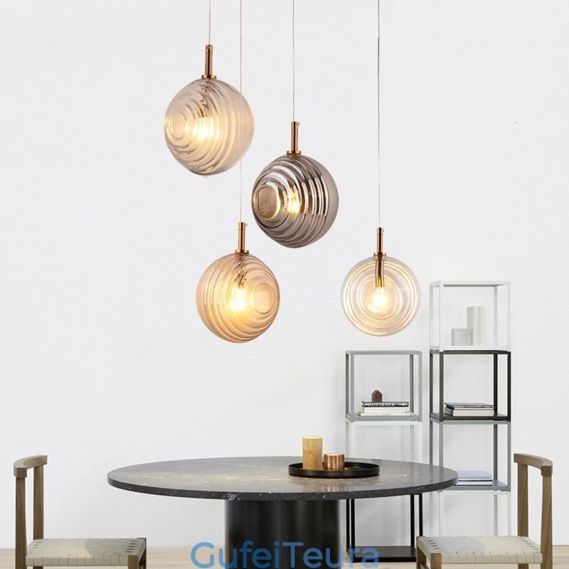 זכוכית תליון אור Creative דקורטיבי גלובוס זכוכית לופט