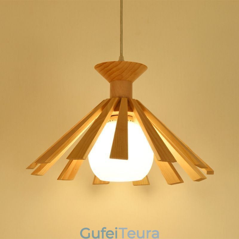 גוף תאורה תליון עץ בסגנון פשוט