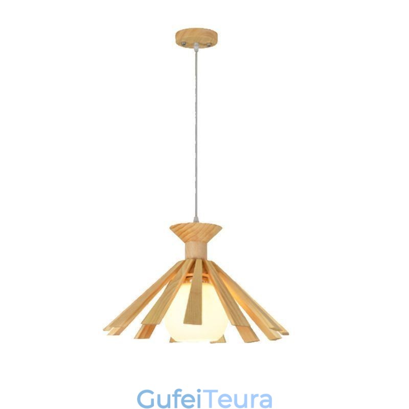 גוף תאורה תליון עץ בסגנון פשוט