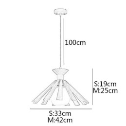 גוף תאורה תליון עץ בסגנון פשוט