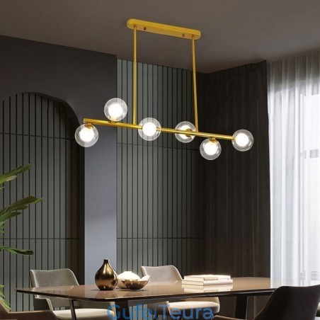 נברשת זכוכית גלובוס סוג אופקי תאורת תליון