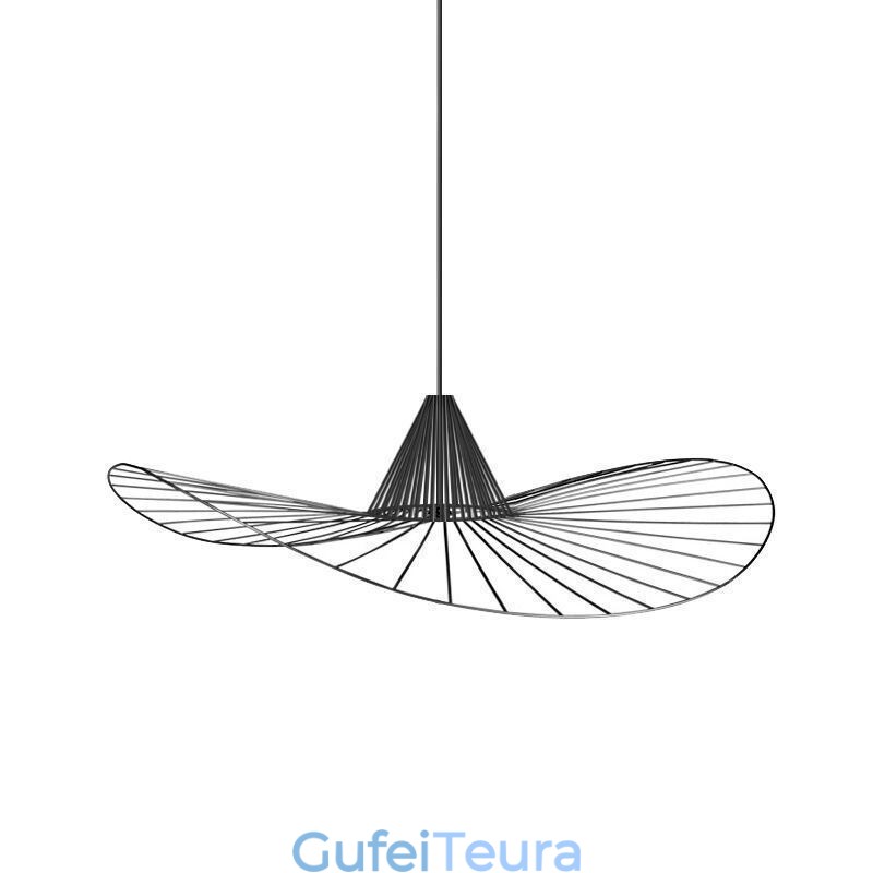 אור תליון ברזל פשוט מנורת כובע קש 1 אור