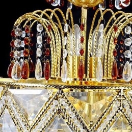 נברשת מתכת ציור קריסטל קלאסי מסורתי