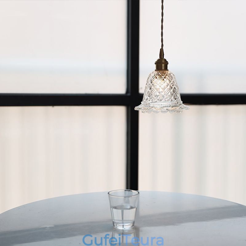 פרח מודרני זכוכית תליון אור 1 אור גוף תאורה דקורטיבי