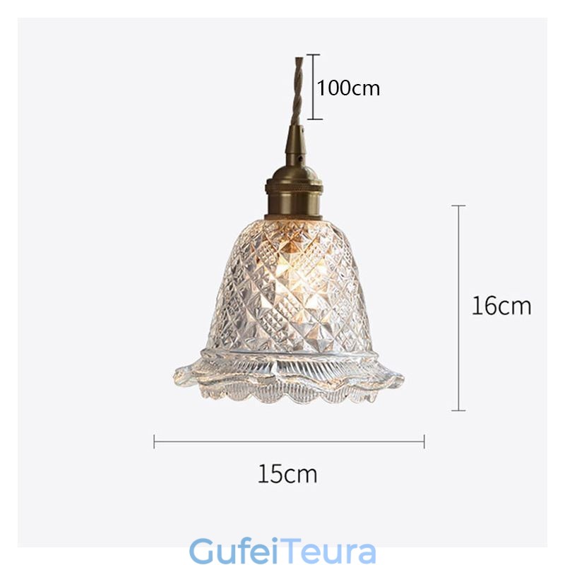 פרח מודרני זכוכית תליון אור 1 אור גוף תאורה דקורטיבי