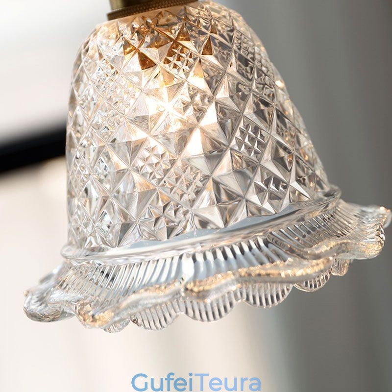 פרח מודרני זכוכית תליון אור 1 אור גוף תאורה דקורטיבי