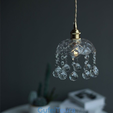 אור תליון זכוכית מודרני מיני 1 גוף תאורה לקישוט אור