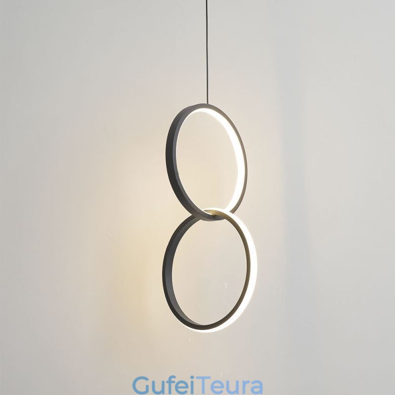 מימימליסט תליון טבעת כפולה