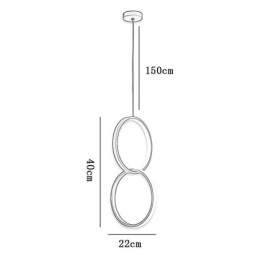 מימימליסט תליון טבעת כפולה