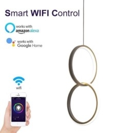 מימימליסט תליון טבעת כפולה