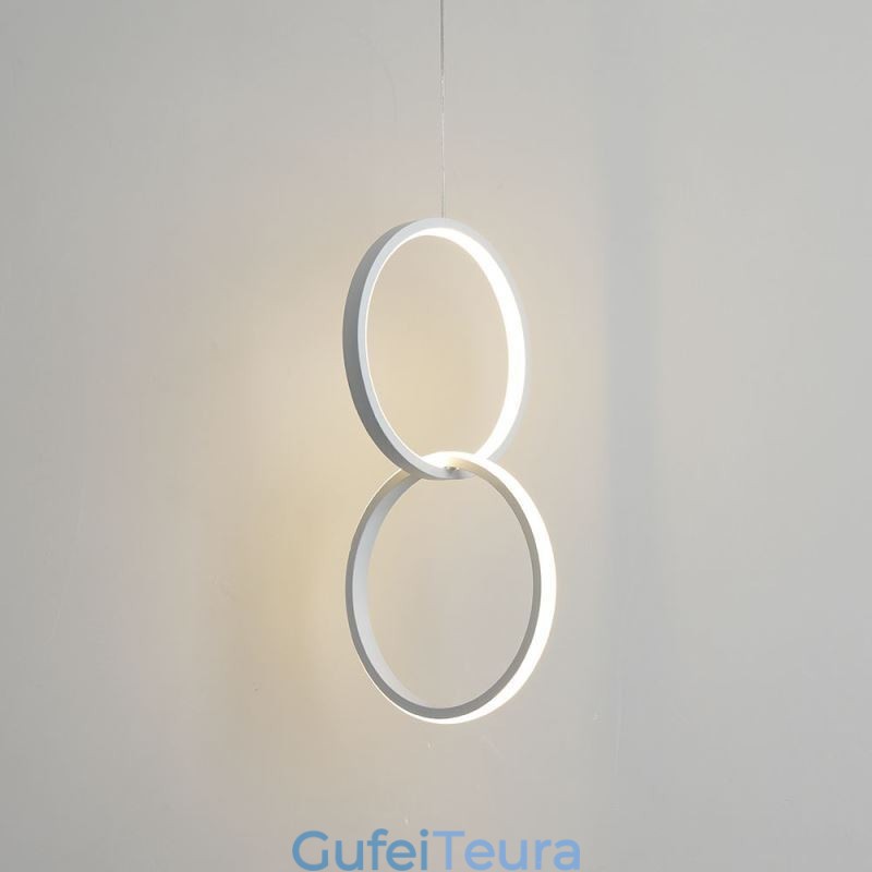 מימימליסט תליון טבעת כפולה