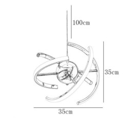 גלובוס מסתובב תליון מנורת תקרה דקורטיבית