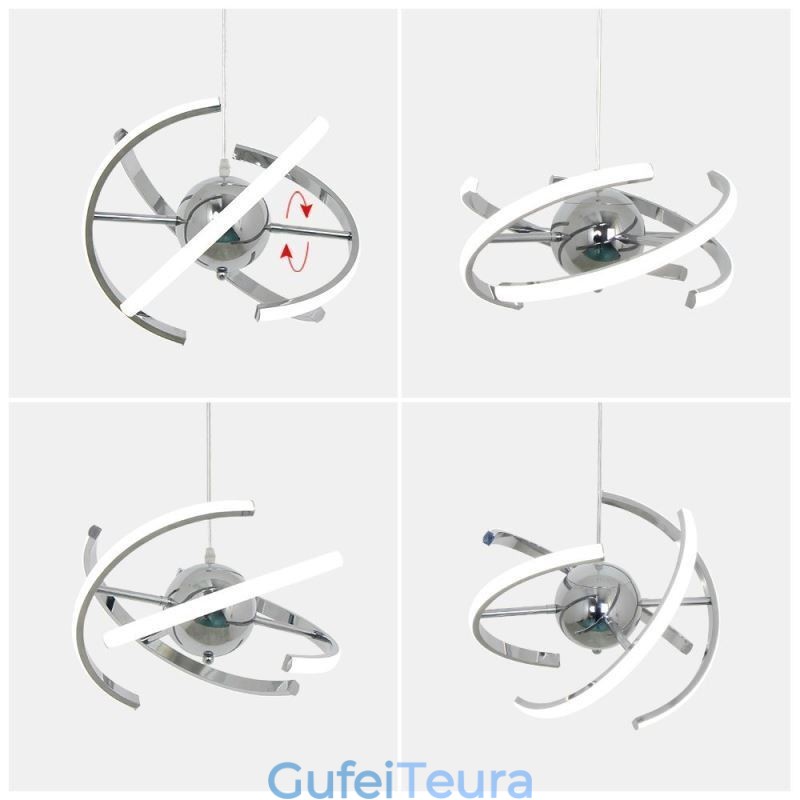 גלובוס מסתובב תליון מנורת תקרה דקורטיבית