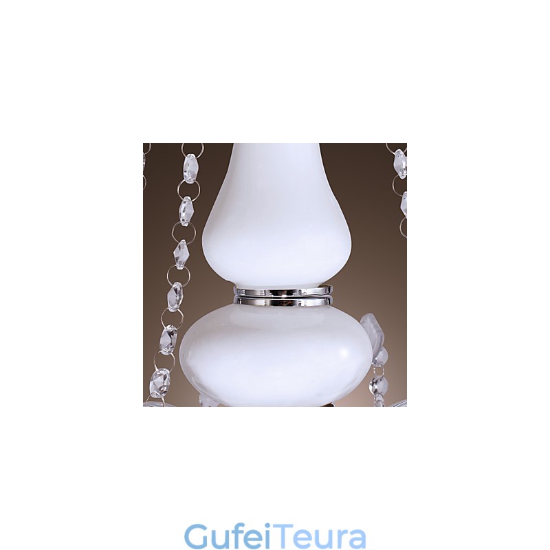 נברשת קריסטל אלגנטית עם 5 נורות בלבן