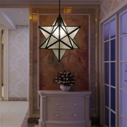 מנורת תליון זכוכית צבעונית אירופאית Creative Star