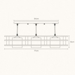 Creative 3 אורות אלון תליון מנורה דקורטיבית עץ תקרה אור בית קפה