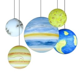 Nordic Planet Design מנורת תליון ייחודית מערכת שמש כוכבי לכת נברשת