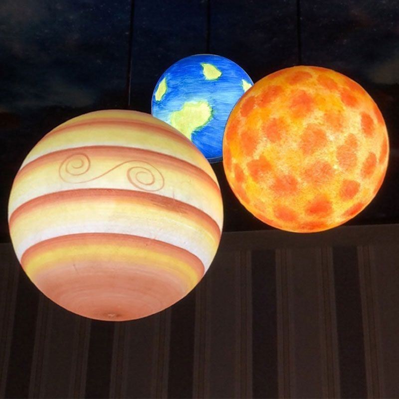 Nordic Planet Design מנורת תליון ייחודית מערכת שמש כוכבי לכת נברשת