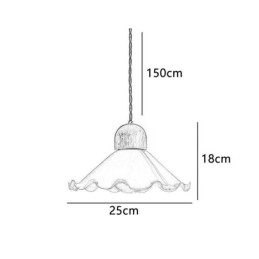 תליון זכוכית תחרה מודרנית מנורת תליון ראש יחיד