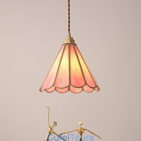 גוף תאורה רטרו על כותרת תליון זכוכית בסגנון יפני