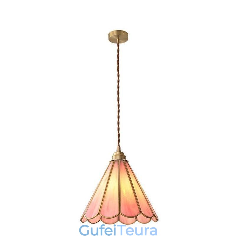 גוף תאורה רטרו על כותרת תליון זכוכית בסגנון יפני