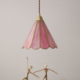 גוף תאורה רטרו על כותרת תליון זכוכית בסגנון יפני