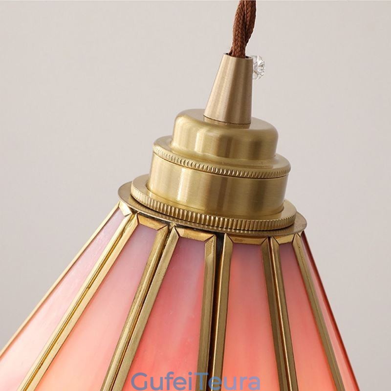 גוף תאורה רטרו על כותרת תליון זכוכית בסגנון יפני