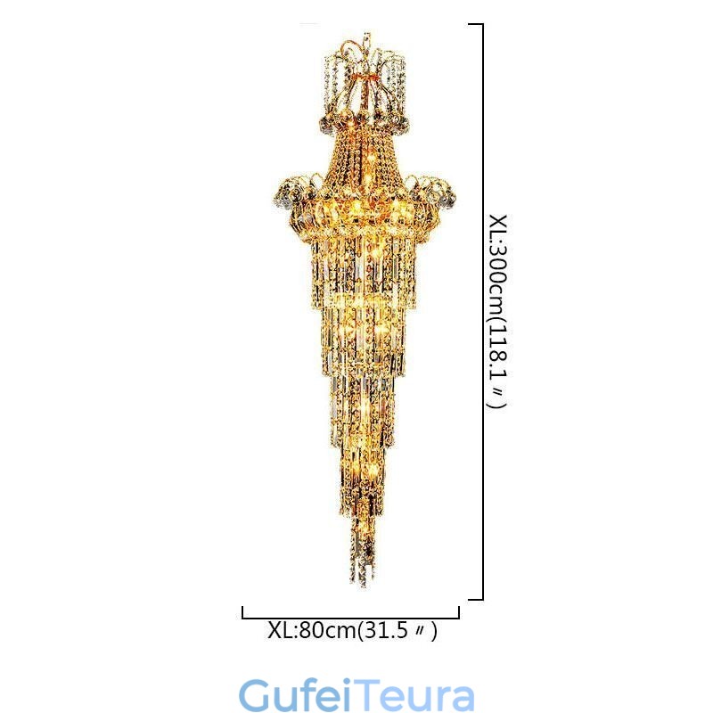 נברשת קריסטל תליון אירופי ארוך