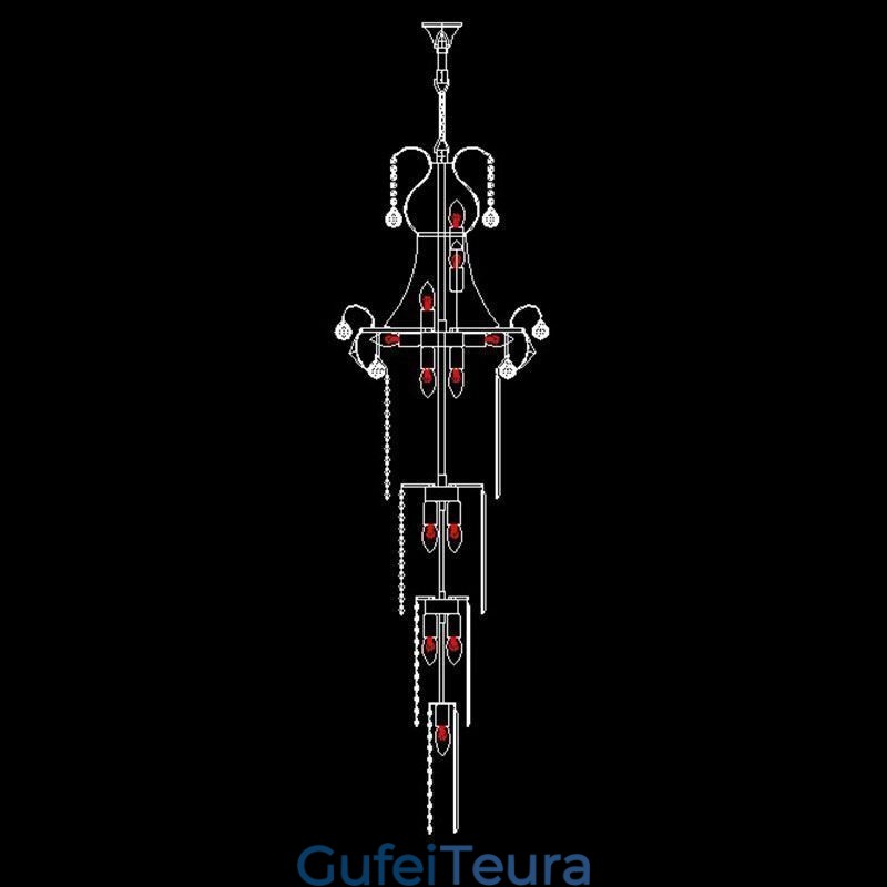 נברשת קריסטל תליון אירופי ארוך