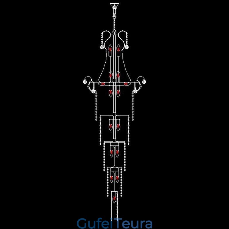 נברשת קריסטל תליון אירופי ארוך