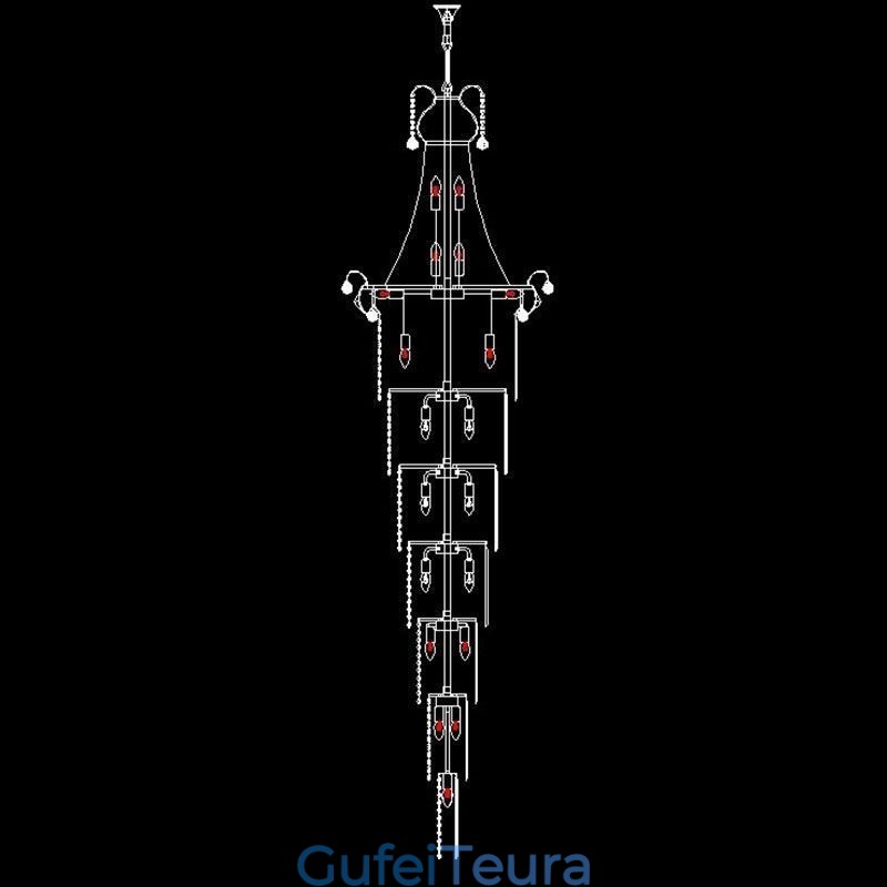 נברשת קריסטל תליון אירופי ארוך