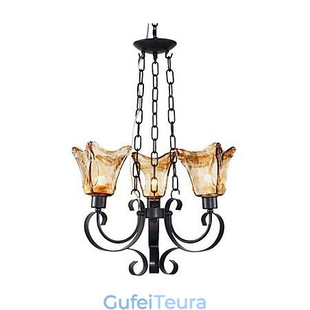 נברשת מתכת ציור קלאסי מסורתי