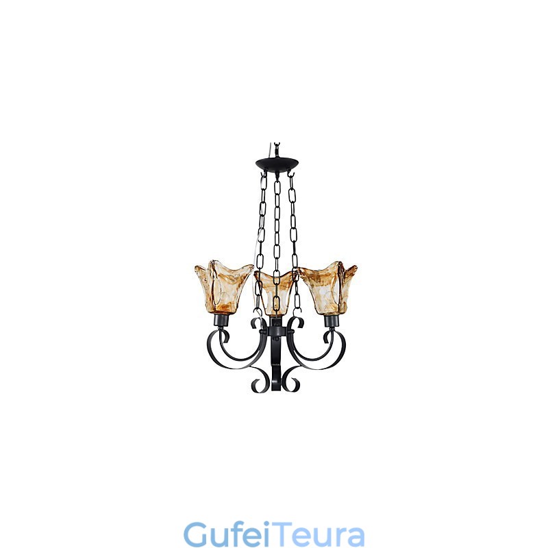 נברשת מתכת ציור קלאסי מסורתי