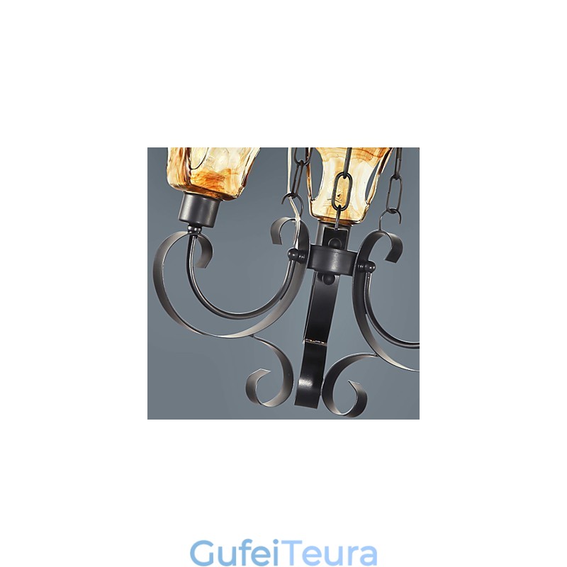 נברשת מתכת ציור קלאסי מסורתי