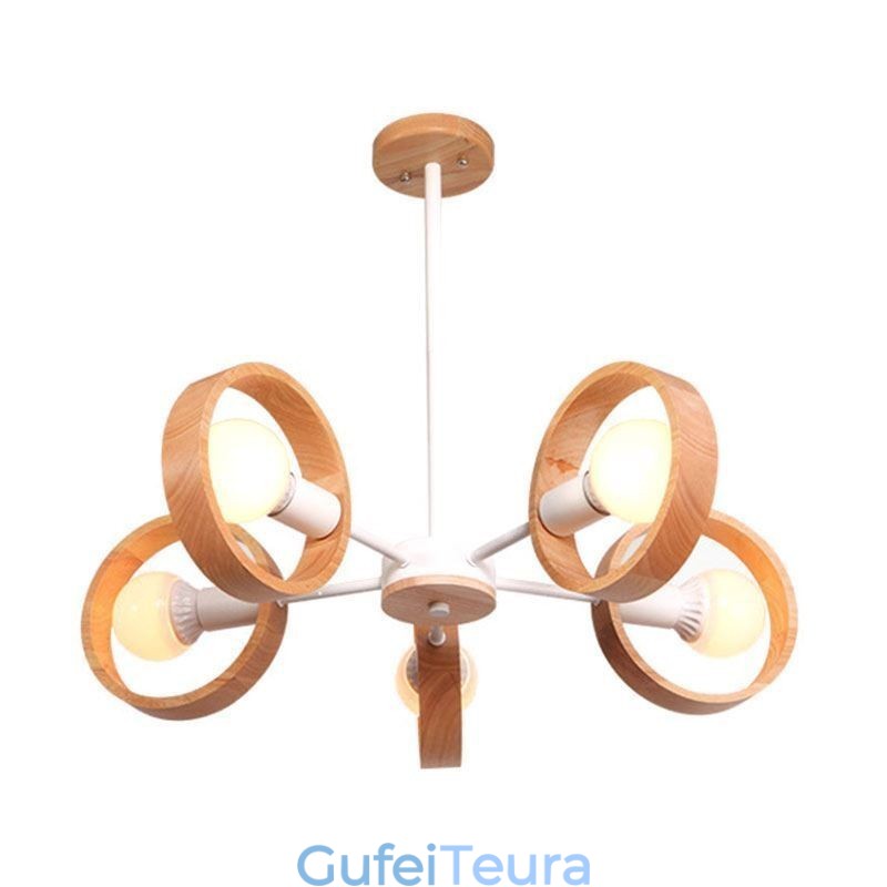אור תליון מעץ נורדי ייחודי