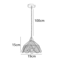 אור תליון מזכוכית רטרו בסגנון יפני אור תקרה מזכוכית