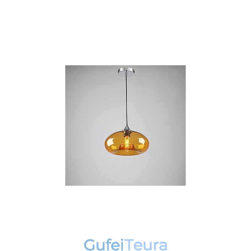 תליון אור מאפיין מודרני 1 עם גוון זכוכית שקוף