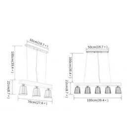 נברשת עץ נורדי ייחודית ישר תליון אור בית קפה
