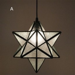 מנורת תליון זכוכית צבעונית אירופאית Creative Star