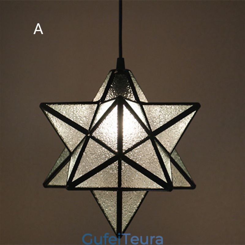 מנורת תליון זכוכית צבעונית אירופאית Creative Star