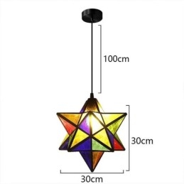 מנורת תליון זכוכית צבעונית אירופאית Creative Star